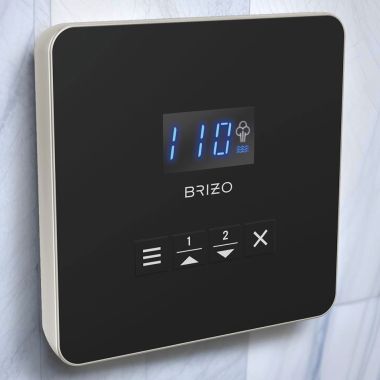 Click here to see Brizo EP103314BNL Brizo Mystix Digital Steam Shower Controller, Square, 2 Presets, Wall-Mount, Brilliance Brushed Nickel - EP103314BNL