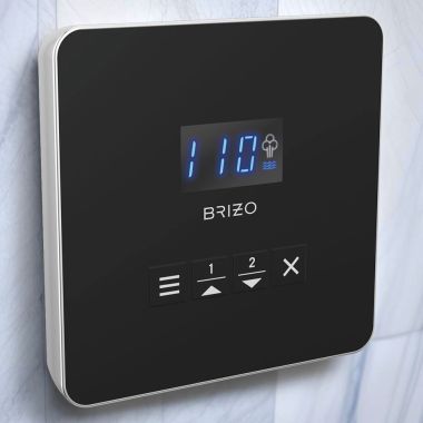 Click here to see Brizo EP103314PCL Brizo Mystix Digital Steam Shower Controller, Square, 2 Presets, Wall-Mount, Polished Chrome - EP103314PCL