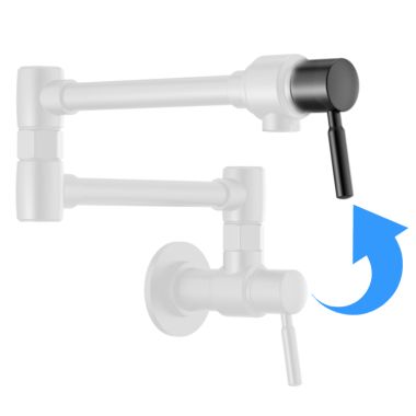 Click here to see Brizo RP100590BL Brizo Rook Wall Mount Pot Filler Faucet Lever Handle Kit, Matte Black - RP100590BL