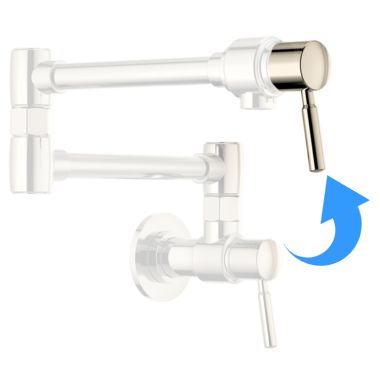 Click here to see Brizo RP100590PN Brizo Rook Wall Mount Pot Filler Faucet Lever Handle Kit, Brilliance Polished Nickel - RP100590PN