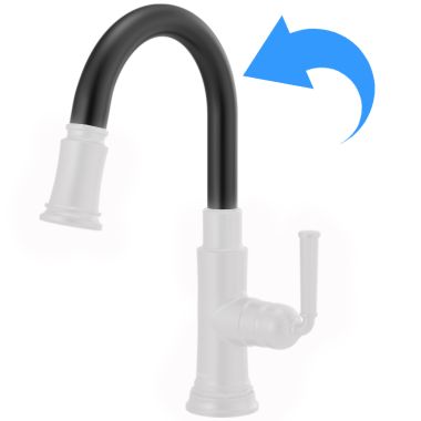Click here to see Brizo RP100569BL Brizo Rook Prep Spout Assembly For SmartTouch Pull-Down Prep Kitchen Faucet, Matte Black - RP100569BL