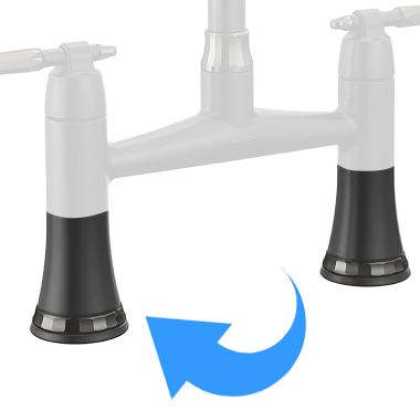 Click here to see Brizo RP101796BLBNX Brizo Tulham Base and Gasket For Bridge Kitchen Faucet, Matte Black/Brilliance Black Onyx - RP101796BLBNX 