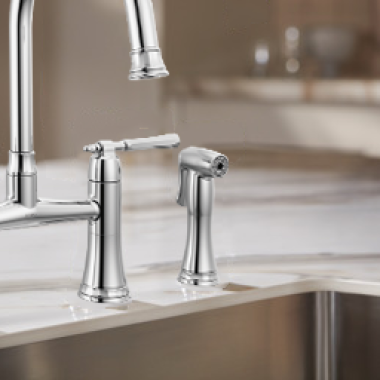 Click here to see Brizo RP101794PC Brizo Tulham Bridge Kitchen Faucet Spray and Hose Assembly, Polished Chrome - RP101794PC