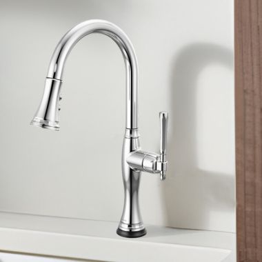 Click here to see Brizo 64058LF-PC Brizo Tulham Single-Handle Pull-Down Kitchen Faucet, SmartTouch, MagneDock, Lever Handle, 1.8 GPM, Polished Chrome - 64058LF-PC