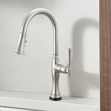 Click here to see Brizo 64058LF-SS Brizo Tulham Single-Handle Pull-Down Kitchen Faucet, SmartTouch, MagneDock, Lever Handle, 1.8 GPM, Brilliance Stainless - 64058LF-SS