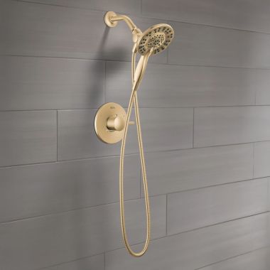 Click here to see Delta T142855-CZ-I Delta Albion Monitor 14 Series Shower Only Trim with In2ition Hand Shower, TouchClean, ADA, Champagne Bronze - T142855-CZ-I