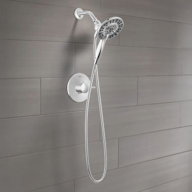 Click here to see Delta T142855-I Delta Albion Monitor 14 Series Shower Only Trim with In2ition Hand Shower, TouchClean, ADA, Chrome - T142855-I