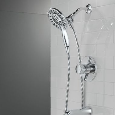 Click here to see Delta T144855-I Delta Albion Monitor 14 Series Tub and Shower Trim with In2ition Hand Shower, TouchClean, ADA, Chrome - T144855-I
