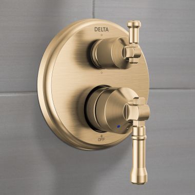 Click here to see Delta T24984-CZ-PR Delta Broderick 14 Series Monitor Integrated Diverter Trim, 6-Setting, ADA, MultiChoice Valve, Lumicoat Champagne Bronze - T24984-CZ-PR