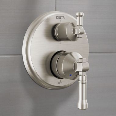 Click here to see Delta T24984-SS-PR Delta Broderick 14 Series Monitor Integrated Diverter Trim, 6-Setting, ADA, MultiChoice Valve, Lumicoat Stainless - T24984-SS-PR