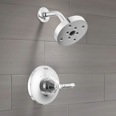 Click here to see Delta T14284-PR Delta Broderick 14 Series Monitor Shower Trim, TouchClean, H2Okinetic, MultiChoice Valve, ADA, 1.75 GPM, Lumicoat Chrome - T14284-PR