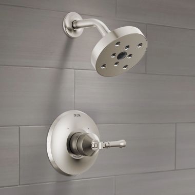 Click here to see Delta T14284-SS-PR Delta Broderick 14 Series Monitor Shower Trim, TouchClean, H2Okinetic, MultiChoice Valve, ADA, 1.75 GPM, Lumicoat Stainless - T14284-SS-PR