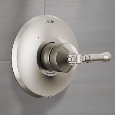 Click here to see Delta T14084-SS-PR Delta Broderick Monitor 14 Series Valve Only Trim, ADA, MultiChoice, Lumicoat Stainless- T14084-SS-PR