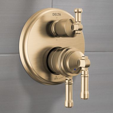 Click here to see Delta T27984-CZ-PR Delta Broderick Monitor 17 Series Integrated Diverter Trim, 6-Setting, ADA, Multichoice, Lumicoat Champagne Bronze - T27984-CZ-PR
