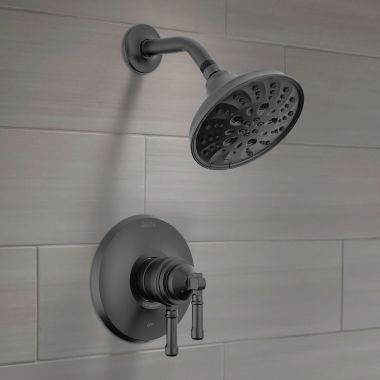 Click here to see Delta T17284-BL Delta Broderick Monitor 17 Series Shower Trim, TouchClean, H2Okinetic, ADA, MultiChoice, 1.75 GPM, Matte Black - T17284-BL