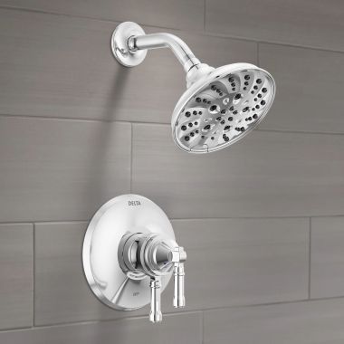 Click here to see Delta T17284-PR Delta Broderick Monitor 17 Series Shower Trim, TouchClean, H2okinetic, ADA, MultiChoice, 1.75 GPM, Lumicoat Chrome - T17284-PR