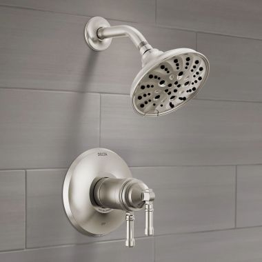 Click here to see Delta T17T284-SS-PR Delta Broderick Monitor 17T Series Shower Trim, TouchClean, H2Okinetic, ADA, Lumicoat Stainless - T17T284-SS-PR