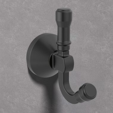 Click here to see Delta 78435-BL Delta Broderick Double Robe Hook, Matte Black - 78435-BL
