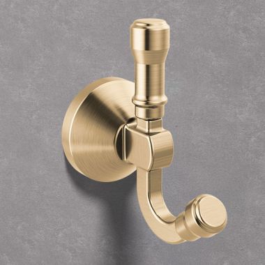 Click here to see Delta 78435-CZ Delta Broderick Double Robe Hook, Champagne  Bronze - 78435-CZ