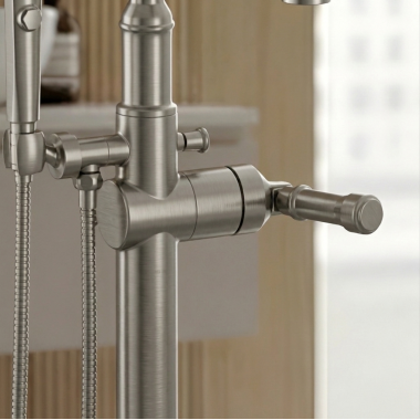 Click here to see Delta H593SS-PR Delta Broderick Lever Handle Kit for T4784-SSLHP-FL Free Standing Tub Filler, ADA, Lumicoat Stainless - H593SS-PR