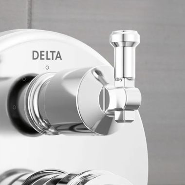 Click here to see Delta RP103749PCPR Delta Broderick Handle, Set Screw and Cover for 17 Series Integrated Diverter Trim, Lumicoate Chrome - RP103749PCPR