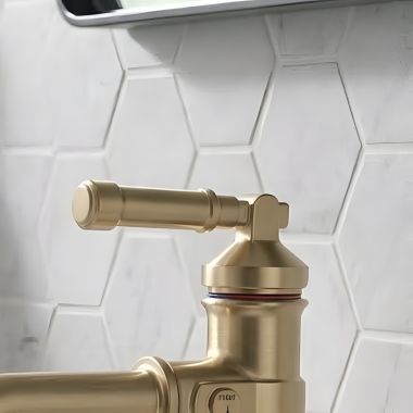 Click here to see Delta RP103721CZPR Delta Broderick Lever Handle and Clip for Broderick Single Handle Bathroom Faucet, Lumicoat Champagne Bronze - RP103721CZPR