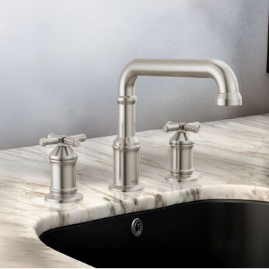 Click here to see Delta T2784-SS-PR-LHP Delta Broderick Roman Tub Only Trim for Two Handle Roman Tub Faucet, Lumicoat Stainless (Less Handles) - T2784-SS-PR-LHP