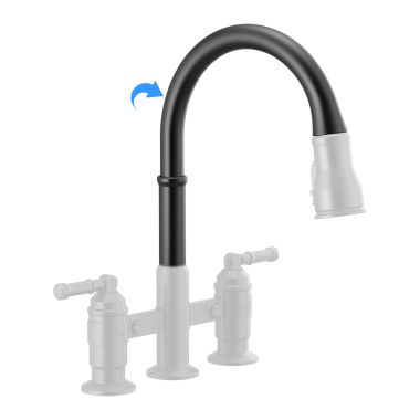 Click here to see Delta RP100829BL Delta Broderick Spout for 9190-DST and 9190T-DST Single Handle Pull-Down Kitchen Faucet, Matte Black - RP100829BL