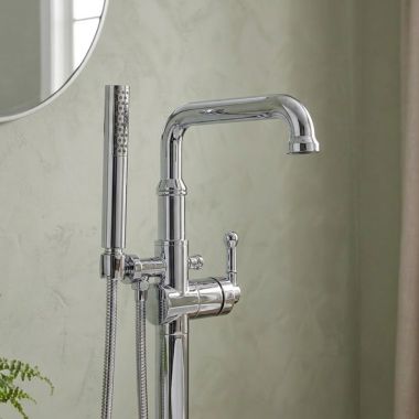 Click here to see Delta RP103742PCPR Delta Broderick Spout Assembly for T4784 Floor Mount Tub Filler, Lumicoat Chrome - RP103742PCPR
