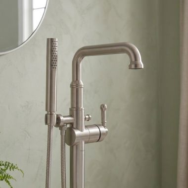 Click here to see Delta RP103742SSPR Delta Broderick Spout Assembly for T4784 Floor Mount Tub Filler, Lumicoat Stainless - RP103742SSPR
