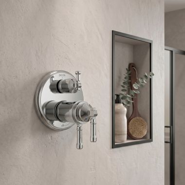 Click here to see Delta RP103746PCPR Delta Broderick Temperature Handle for T27T884 17T Series Integrated Diverter Trim, Lumicoat Chrome - RP103746PCPR