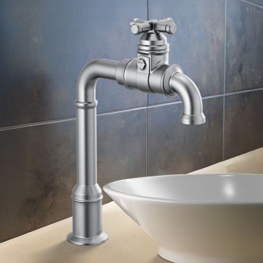 Click here to see Delta 1990LFC-AR Delta Broderick Single Handle Bar/Prep Faucet, ADA, 1.5 GPM, Arctic Stainless - 1990LFC-AR