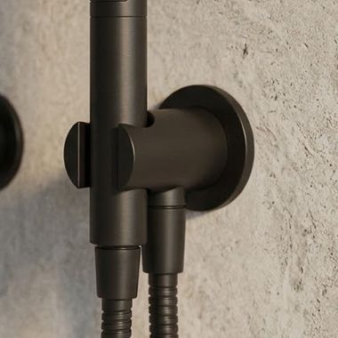 Click here to see Delta RP103741BL Delta Broderick Wall Mount Assembly for T5784 Wall Mount Tub Filler Trim With Hand Shower, Matte Black - RP103741BL