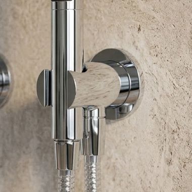 Click here to see Delta RP103741PCPR Delta Broderick Wall Mount Assembly for T5784 Wall Mount Tub Filler Trim With Hand Shower, Lumicoat Chrome - RP103741PCPR