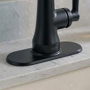 Click here to see Delta RP101515BL Delta Caffery Escutcheon for 15827LF Single-Hole Lavatory Faucet, Matte Black - RP101515BL
