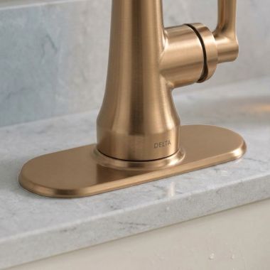 Click here to see Delta RP101515CZ Delta Caffery Escutcheon for 15827LF Single-Hole Lavatory Faucet, Champagne Bronze - RP101515CZ