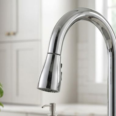 Click here to see Delta RP103363 Delta Capertee Wand Assembly, Hose & Clip for 19877Z Single Handle Pull-Down Kitchen Faucet with Soap Dispenser, Chrome - RP103363