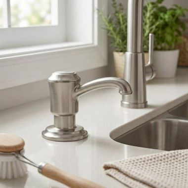 Click here to see  RP100735ARPR Delta Cassidy Soap Dispenser, Lumicoat Arctic Stainless - RP100735ARPR