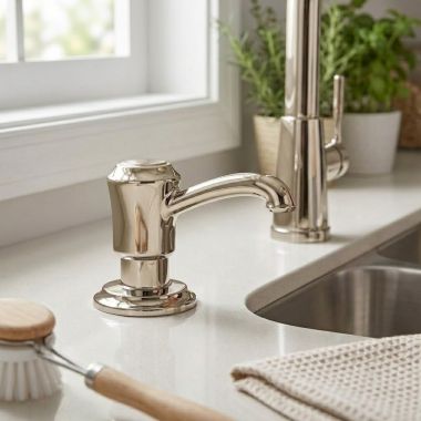 Click here to see  RP100735PNPR Delta Cassidy Soap Dispenser, Lumicoat Polished Nickel - RP100735PNPR