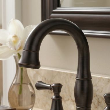 Click here to see Delta RP102232RB Delta Cassidy Spout and Hose Assembly for 3597 Two Handle Widespread Pull-Down Bathroom Faucet, Venetian Bronze - RP102232RB