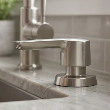 Click here to see Delta RP103662SP Delta Clifton Soap Dispenser for 19872Z-SD-DST Single Handle Pull-Down Kitchen Faucet, Spotshield Stainless - RP103662SP