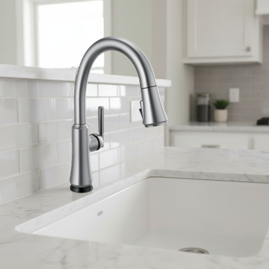 Click here to see Delta 9179TL-DST Delta Coranto Single Handle Pull-Down Kitchen Faucet, Touch2O, Touch-Clean, DIAMOND Seal, MagnaTite, ADA, 1.8 GPM, Chrome - 9179TL-DST