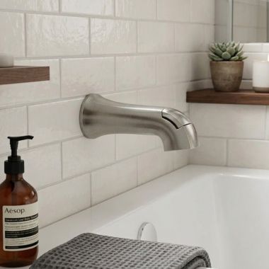 Click here to see Delta RP103716SS Delta Dallace Diverter Tub Spout for T142855-I & T144855-I Monitor 14-Series Shower Only Trim, Stainless - RP103716SS