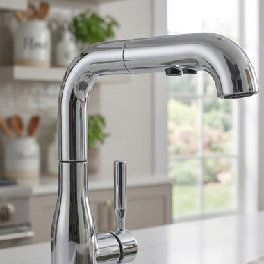 Click here to see Delta RP103844PC Delta Daneri Spout Assembly for Single Handle Pull Out Kitchen Faucet, Chrome - RP103844PC