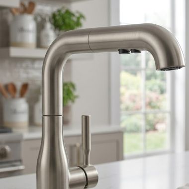 Click here to see Delta RP103844SS Delta Daneri Spout Assembly for Single Handle Pull Out Kitchen Faucet, Stainless - RP103844SS