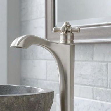 Click here to see Delta RP102152SS Delta Dorval Cross Handle for Dorval Single Handle Vessel Bathroom Faucet, Stainless - RP102152SS