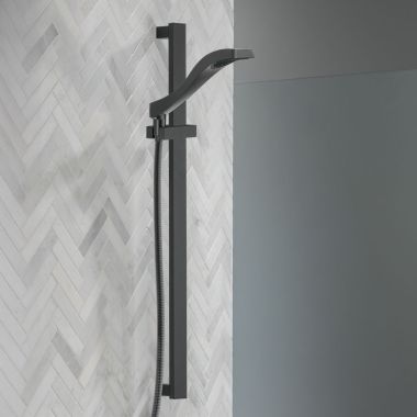 Click here to see Delta 57051-BL Delta Dryden Single-Setting Slide Bar Hand Shower, Touch-Clean, 1.75 GPM, Matte Black -  57051-BL
