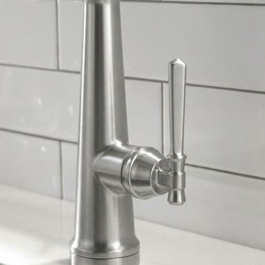 Click here to see Delta RP101344ARPR Delta Emmeline Handle, Screw And Button for 19842-DST Kitchen Faucet & 9982-DST Bar/Prep Faucet, Lumicoat Arctic Stainless - RP101344ARPR