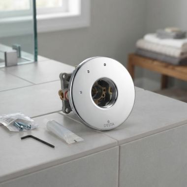 Click here to see Delta RP100952 Delta Galeon Three-Function Diverter Escutcheon, Chrome - RP100952