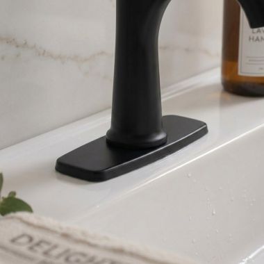 Click here to see Delta RP102244BL Delta Geist Escutcheon And Base Plate, Matte Black - RP102244BL
